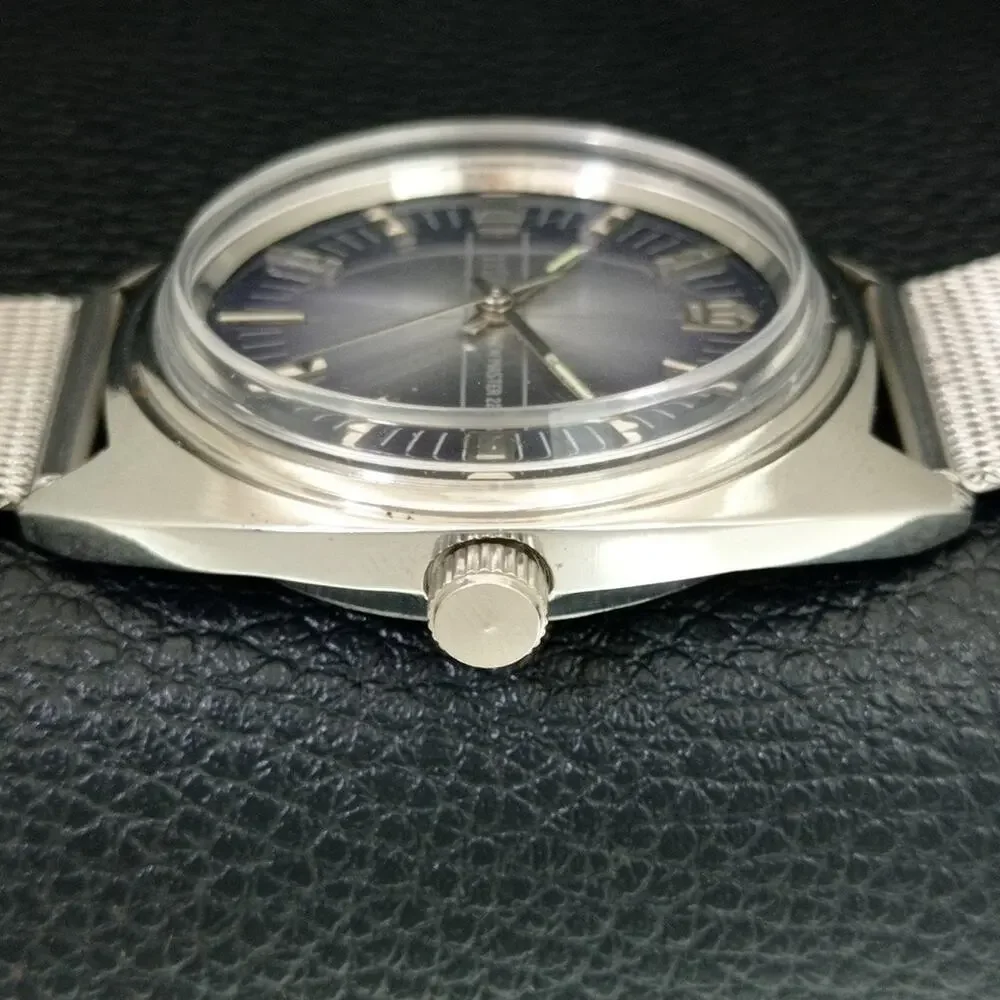Vintage 1987 Citizen Manual Wound Mens Silver Watch & Silver Accents